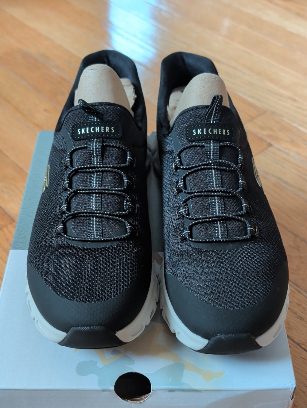 Skechers Black Athletic Slip-On Sneakers Slip resistant